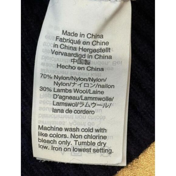 J Crew Mercantile Men's 1/4 Zip Sweater Pullover Jacket Navy Blue - Picture 3 of 3